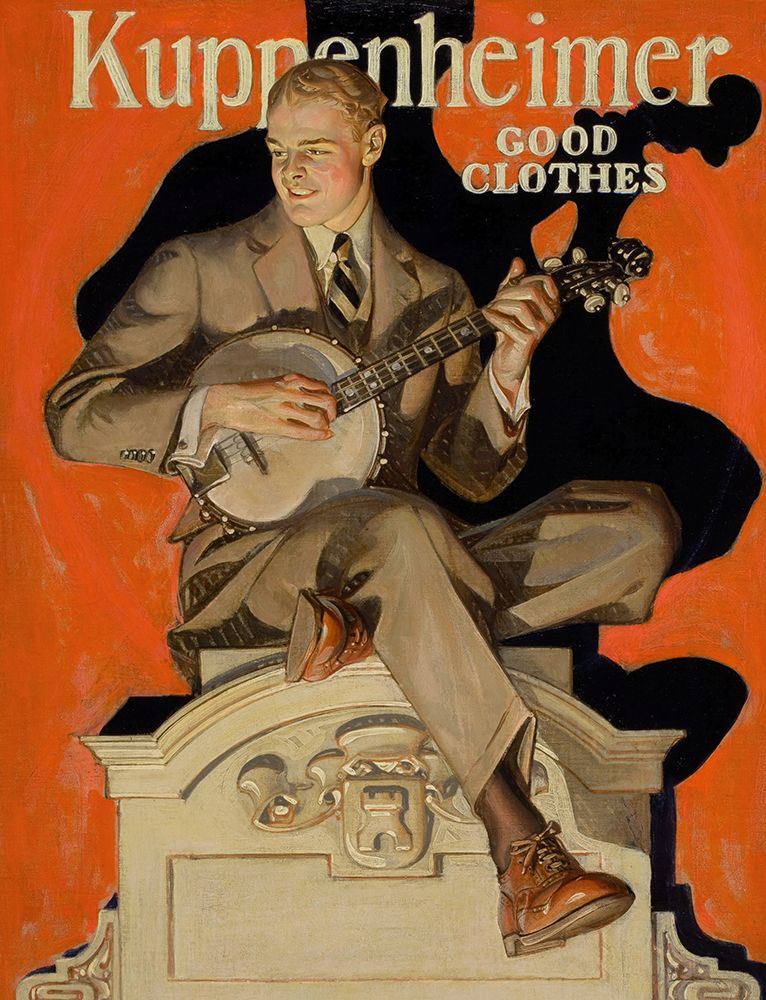 Kuppenheimer Good Clothes Banjo Player 1920 art print by Joseph Christian Leyendecker for $57.95 CAD