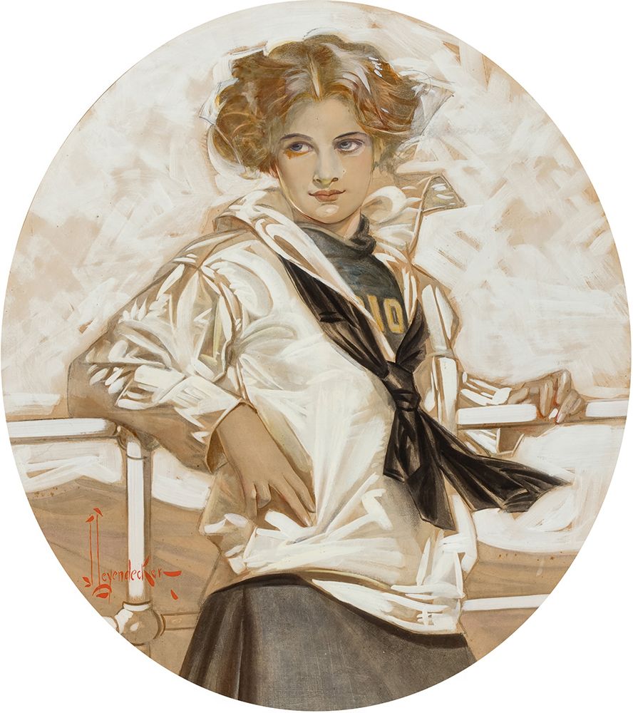 Lucky Bag Girl 1910 art print by Joseph Christian Leyendecker for $57.95 CAD