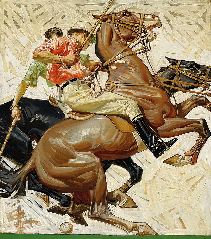 Polo Players on Horseback 1914 art print by Joseph Christian Leyendecker for $57.95 CAD