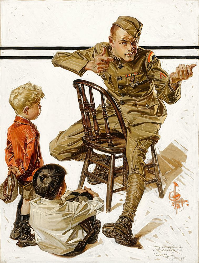 The Heros War Story 1919 art print by Joseph Christian Leyendecker for $57.95 CAD
