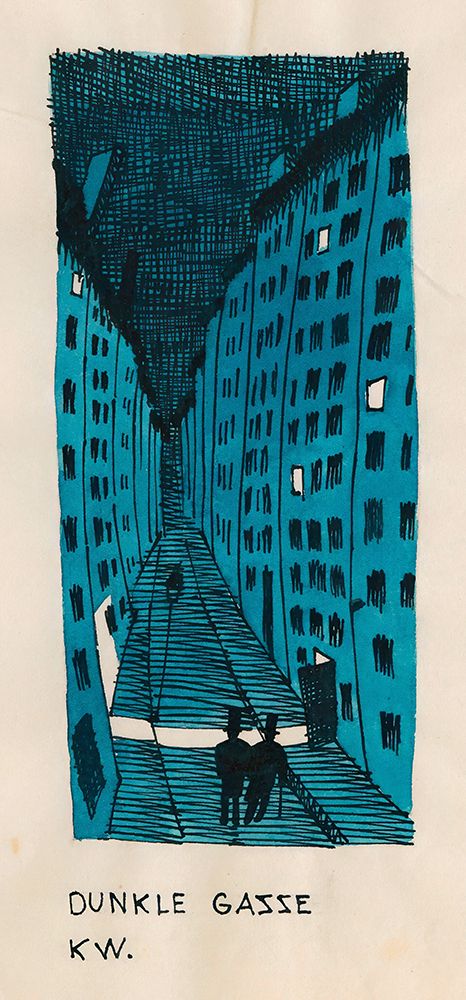 Dunkle Gasse 1922 art print by Karl Wiener for $57.95 CAD