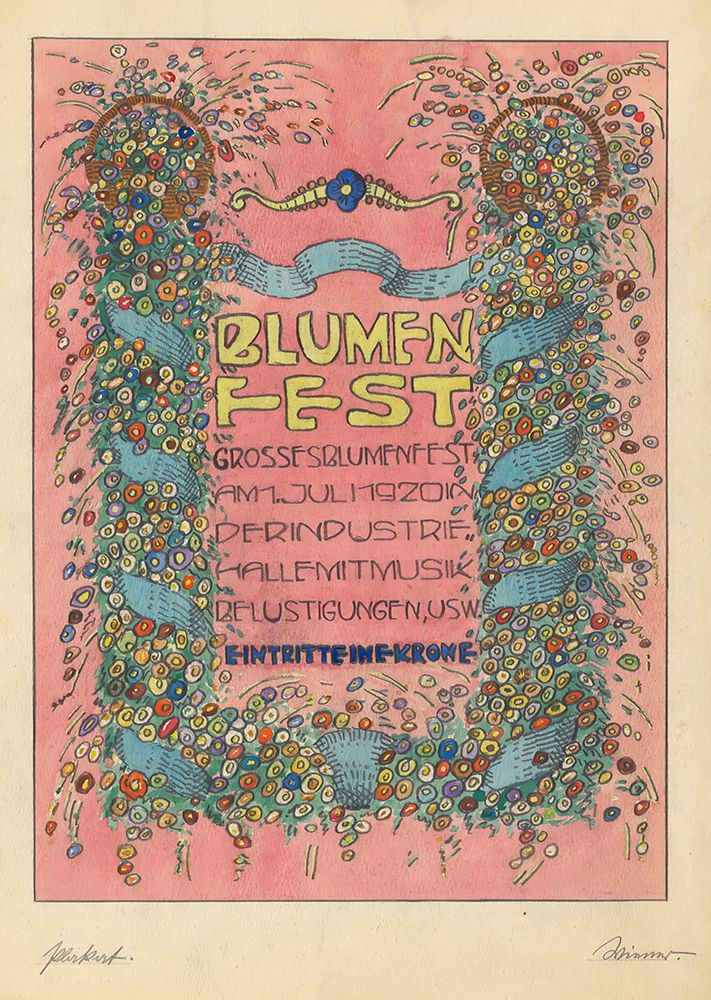 Entwurfe Plakat Blumen fest Grosses Blumenfst Am 1. Juli 1920 art print by Karl Wiener for $57.95 CAD