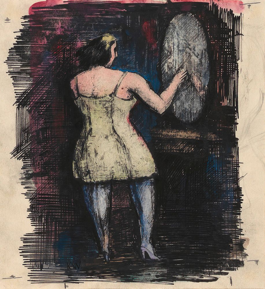 Frau vor Spiegel 1933 art print by Karl Wiener for $57.95 CAD