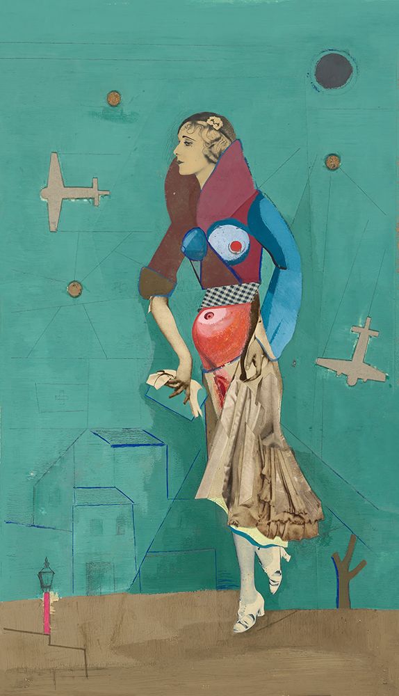 Frau zwei Flugzeuge Bomben 1940 art print by Karl Wiener for $57.95 CAD