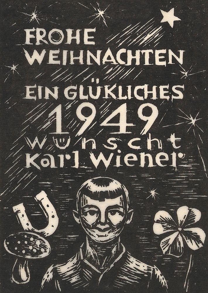 Frohe Weihnachten Ein gluckliches 1949 art print by Karl Wiener for $57.95 CAD