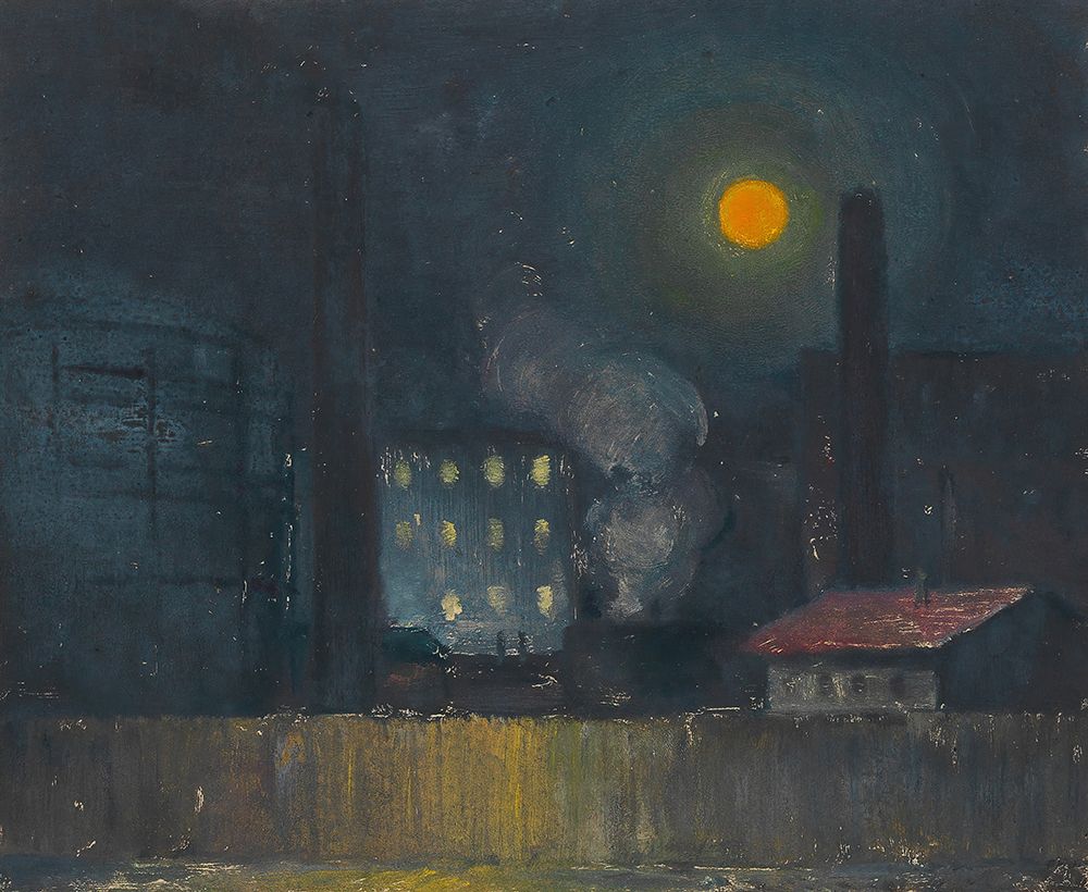 Gaswerk im Mondlicht 1935 art print by Karl Wiener for $57.95 CAD