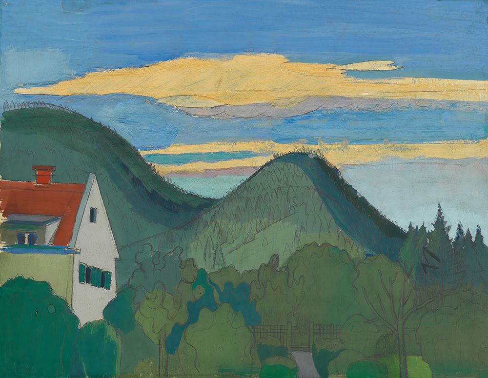 Haus in Waldlandschaft 1943 art print by Karl Wiener for $57.95 CAD