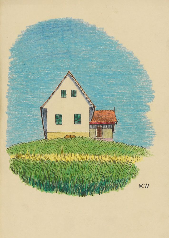 Haus in Wiese 1924 art print by Karl Wiener for $57.95 CAD