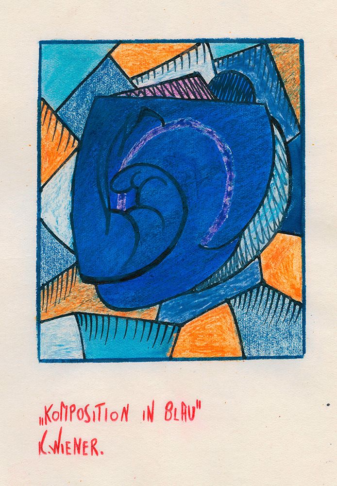 Komposition in Blau 1921 art print by Karl Wiener for $57.95 CAD