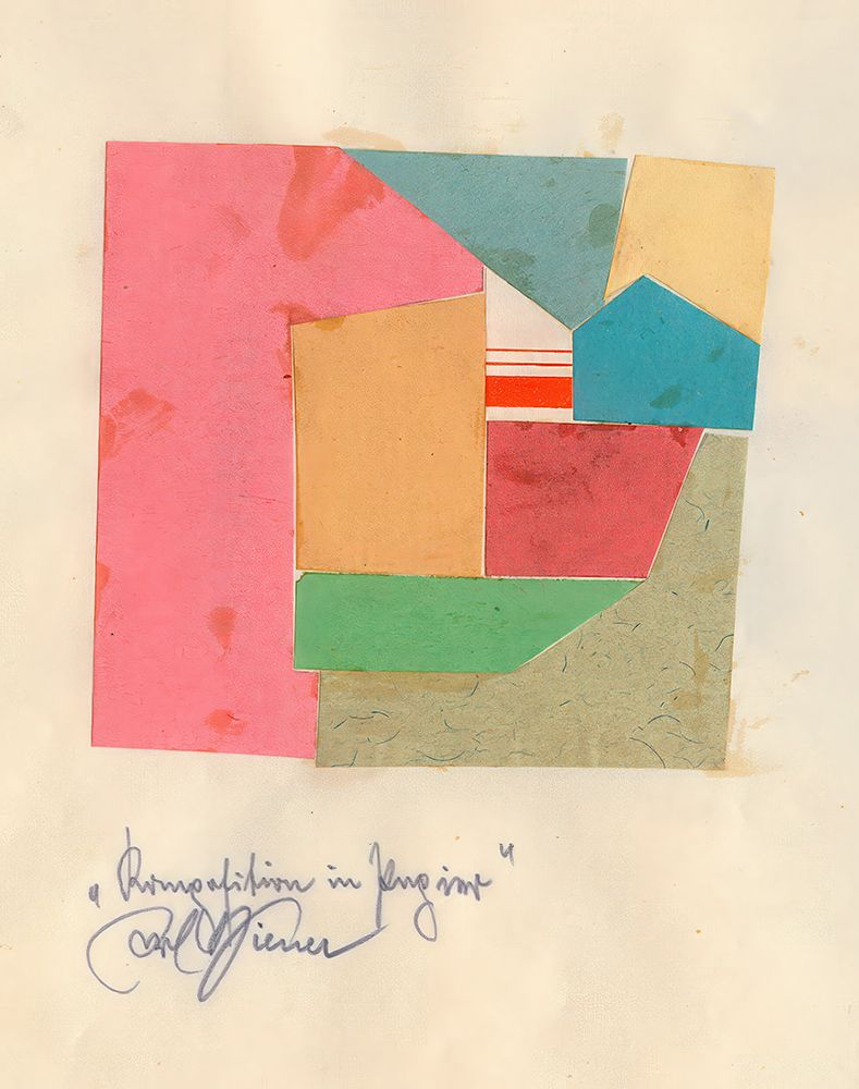 Komposition in Papier 1923 art print by Karl Wiener for $57.95 CAD