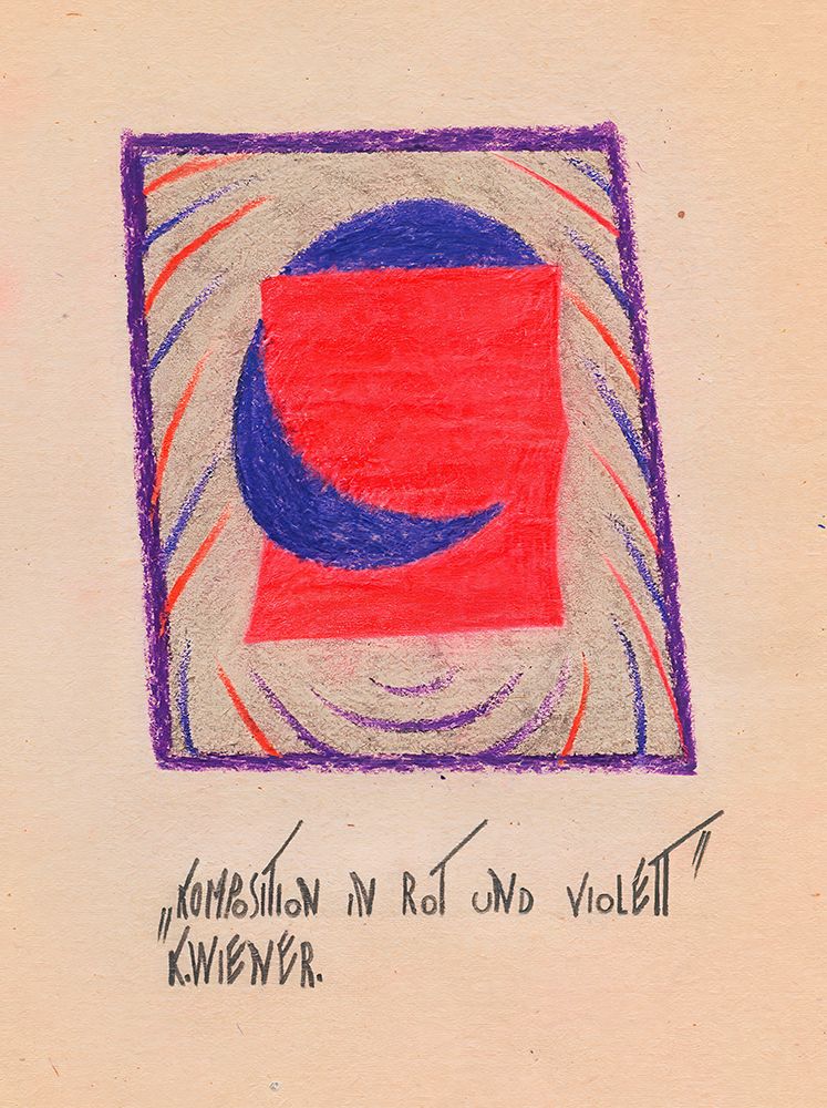 Komposition in Rot und Violett 1921 art print by Karl Wiener for $57.95 CAD