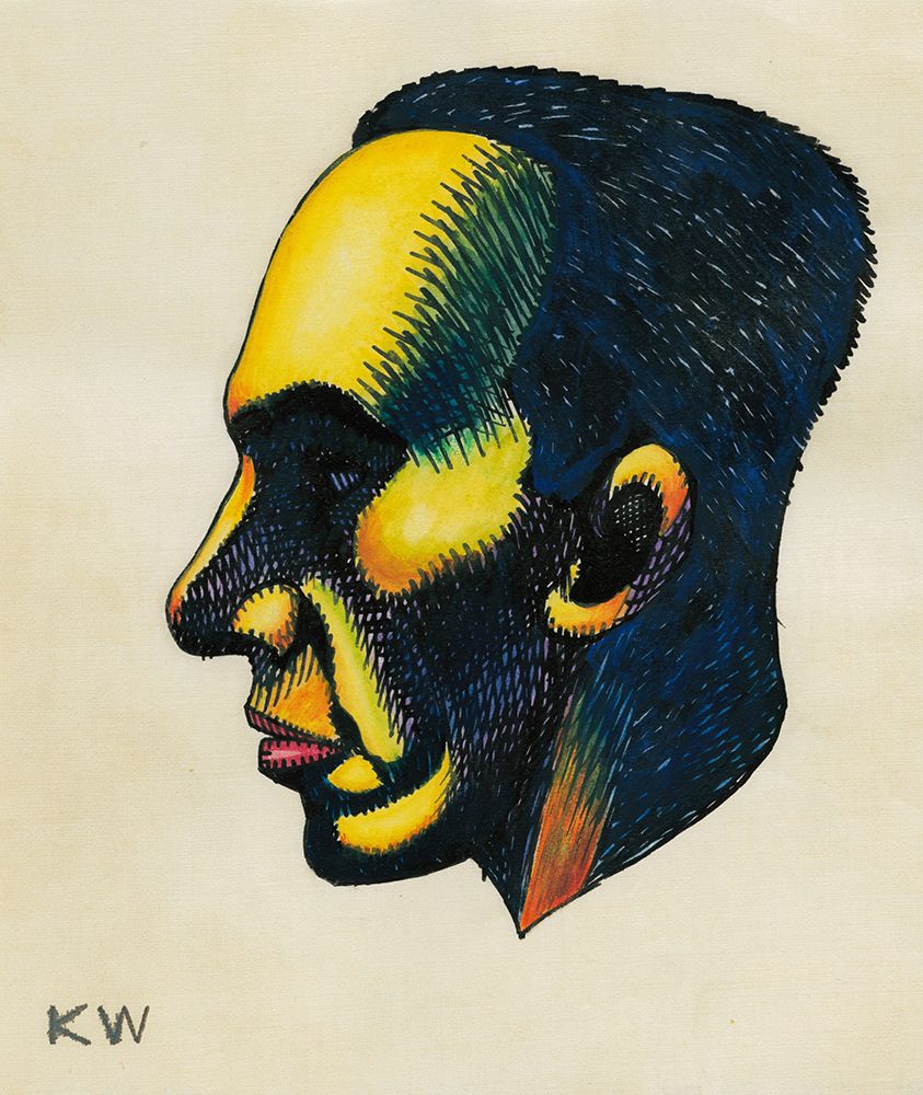 Kopfstudie aus Profile 10 Blatter Graz I 1924 art print by Karl Wiener for $57.95 CAD