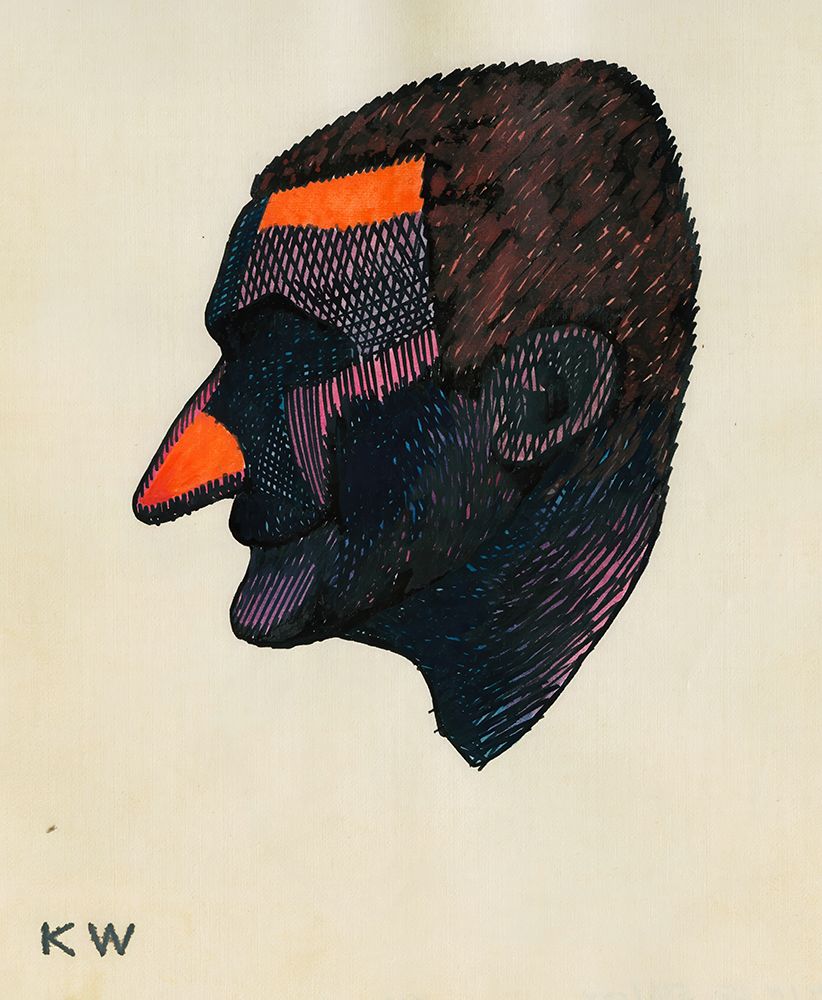 Kopfstudie aus Profile 10 Blatter Graz II 1924 art print by Karl Wiener for $57.95 CAD