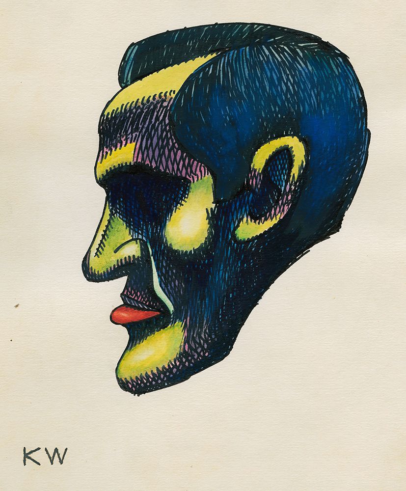Kopfstudie aus Profile 10 Blatter Graz IV 1924 art print by Karl Wiener for $57.95 CAD