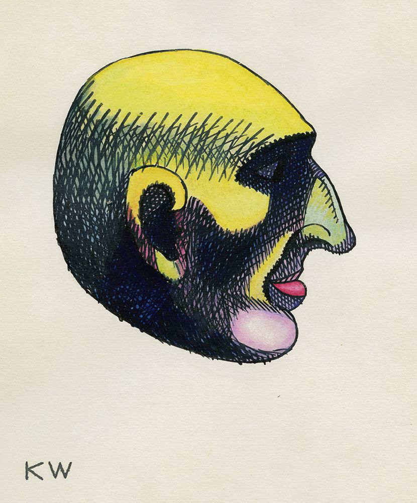 Kopfstudie aus Profile 10 Blatter Graz V 1924 art print by Karl Wiener for $57.95 CAD