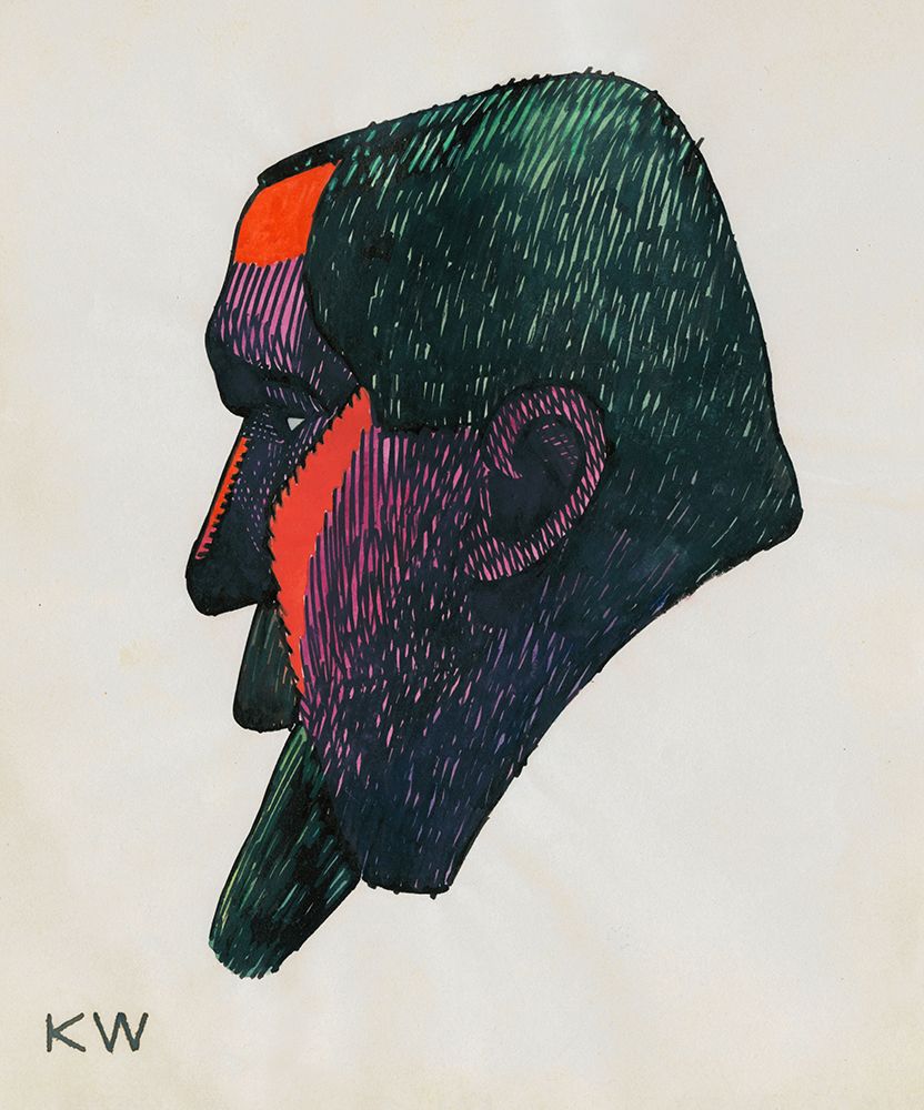 Kopfstudie aus Profile 10 Blatter Graz VIII 1924 art print by Karl Wiener for $57.95 CAD