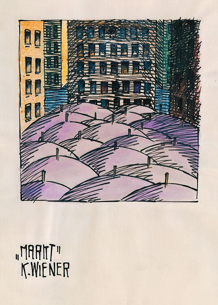 Markt 1921 art print by Karl Wiener for $57.95 CAD