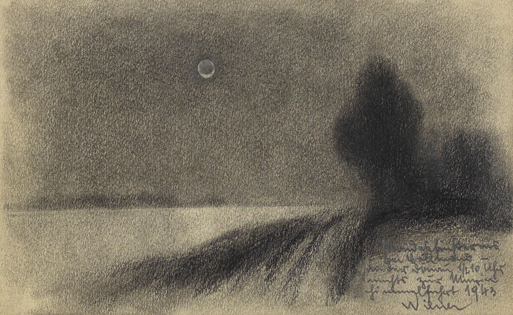 Mondesfinsternis bei Vollmond an der Donau 1943 art print by Karl Wiener for $57.95 CAD