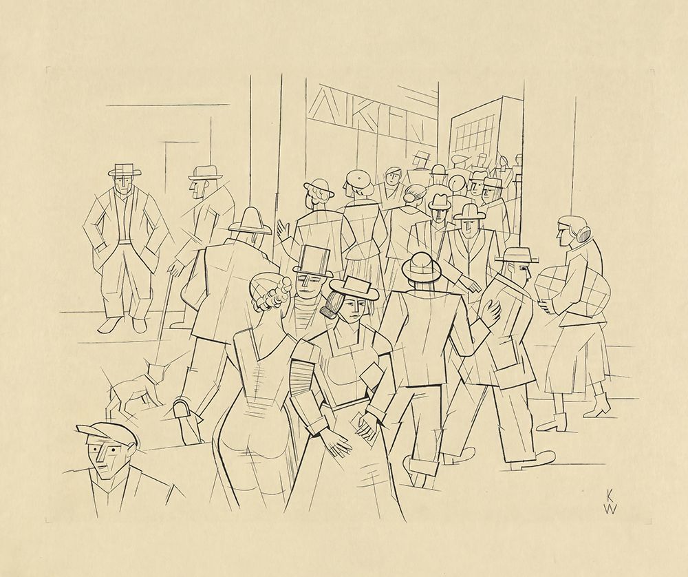 Ohne Titel Passanten 1933 art print by Karl Wiener for $57.95 CAD