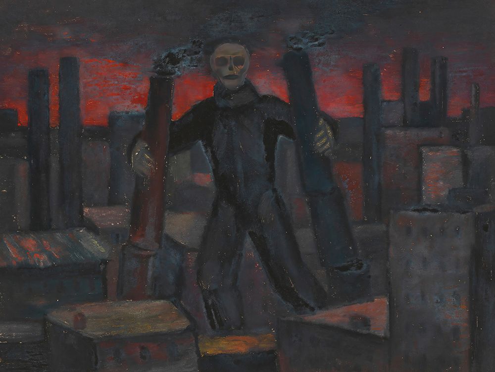 Ohne Titel Tod mit rauchenden Schloten 1930 art print by Karl Wiener for $57.95 CAD