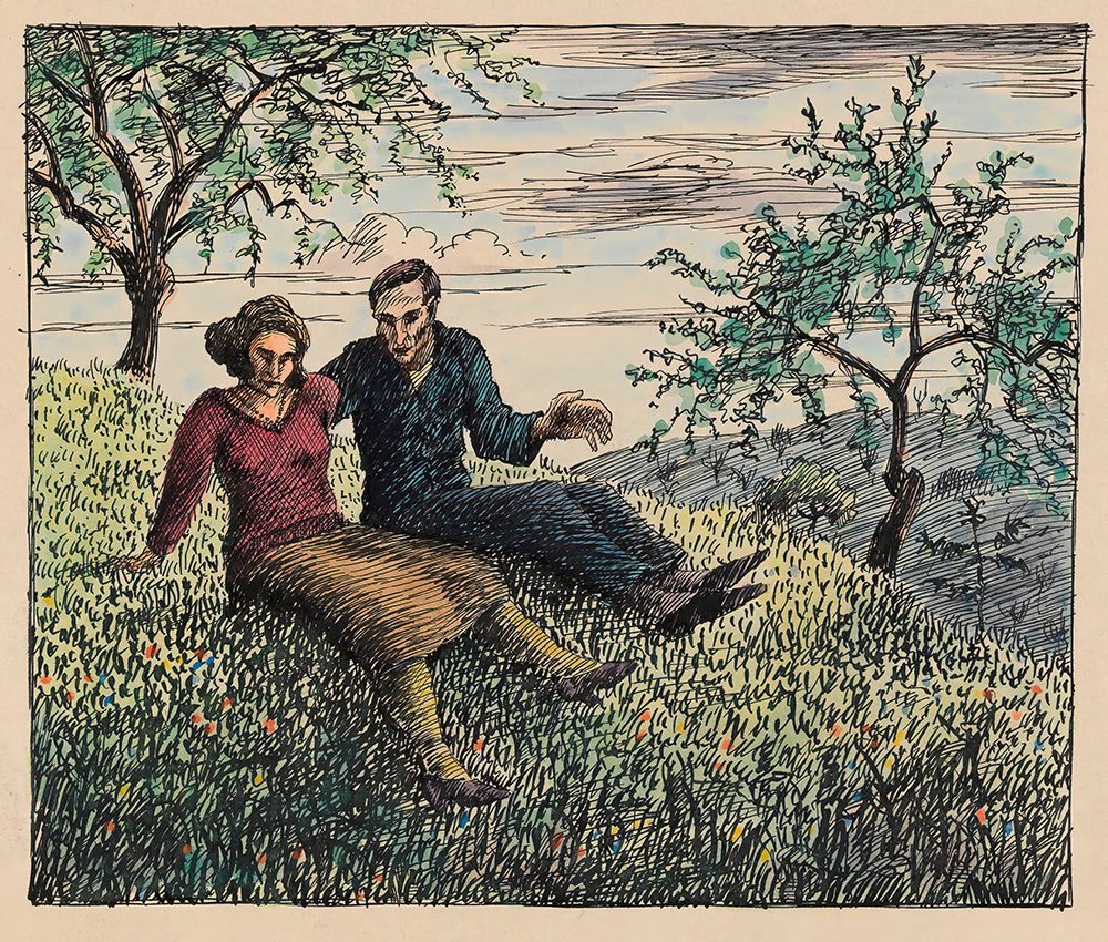 Unterredung im Grase 1925 art print by Karl Wiener for $57.95 CAD