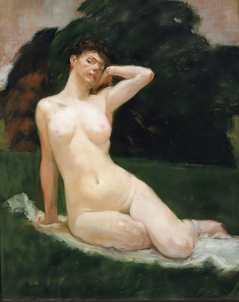 Study for Evening 1883 art print by Kenyon Cox for $57.95 CAD