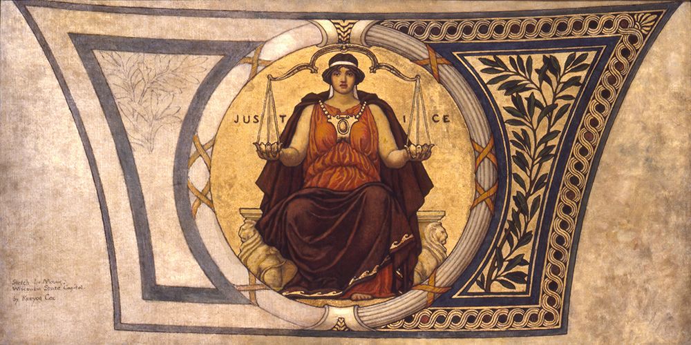 Study for Mosaic, Wisconsin State Capital, Justice 1913 art print by Kenyon Cox for $57.95 CAD