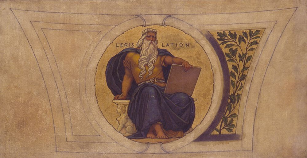 Study for Mosaic, Wisconsin State Capital, Legislation 1913 art print by Kenyon Cox for $57.95 CAD