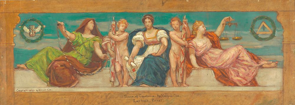 The Common Law, Study for Left Panel of The Reign of Law, Frieze for Appellate Court, New York 1898 art print by Kenyon Cox for $57.95 CAD