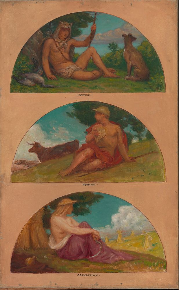 The Progress of Civilization, Hunting, Herding, and Agriculture art print by Kenyon Cox for $57.95 CAD