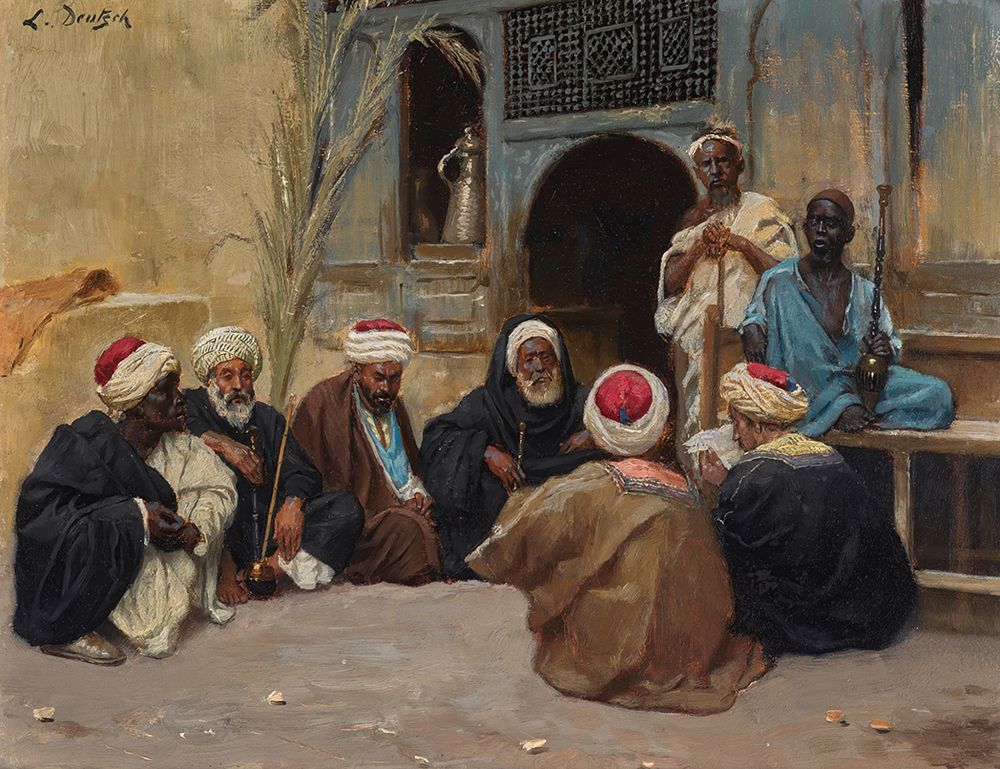 A Council Of Elders art print by Ludwig Deutsch for $57.95 CAD