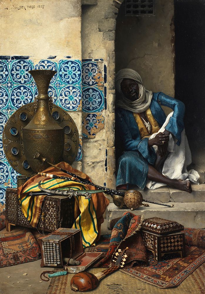 A Dealer in Artefacts 1887 art print by Ludwig Deutsch for $57.95 CAD