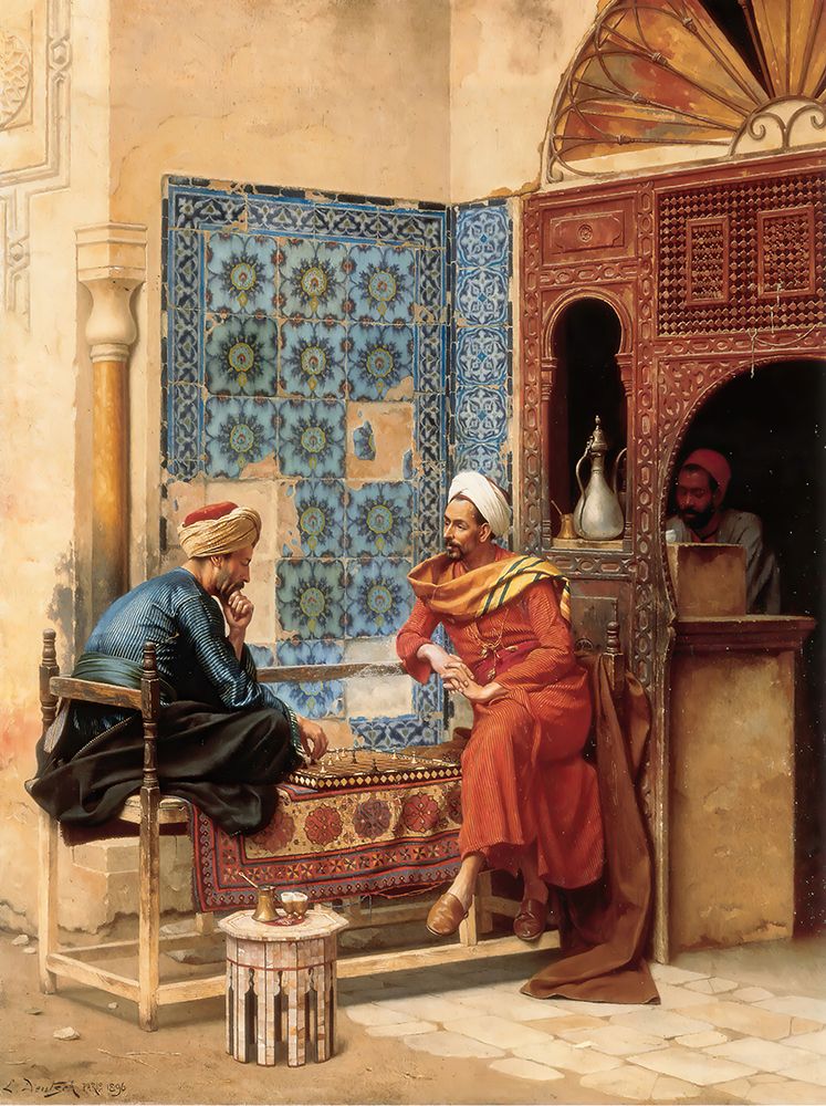 The Chess Game 1896 art print by Ludwig Deutsch for $57.95 CAD