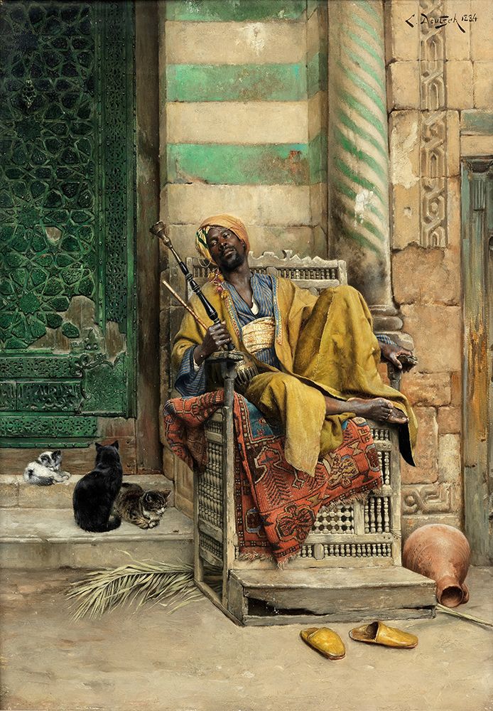 The Goza Smoker 1884 art print by Ludwig Deutsch for $57.95 CAD