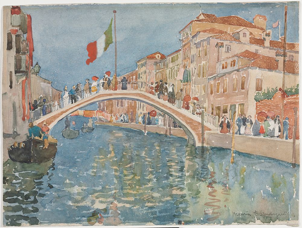 A Bridge In Venice 1899 art print by Maurice Prendergast for $57.95 CAD