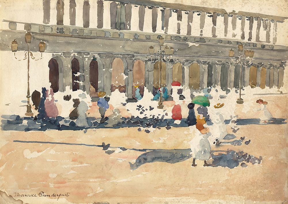 Caffe Florian in Venice 1898 art print by Maurice Prendergast for $57.95 CAD