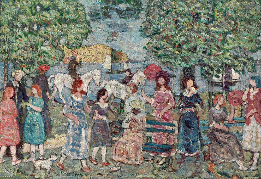 Landscape With Figures 1918 art print by Maurice Prendergast for $57.95 CAD