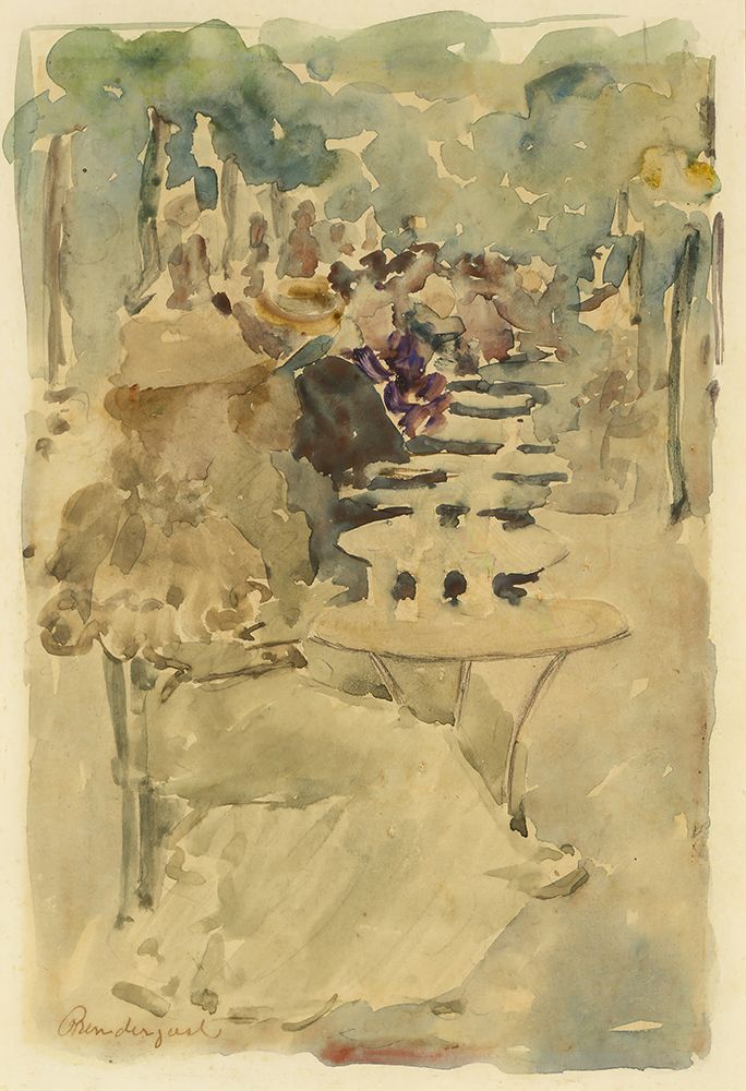 Outdoor Cafe 1892 art print by Maurice Prendergast for $57.95 CAD