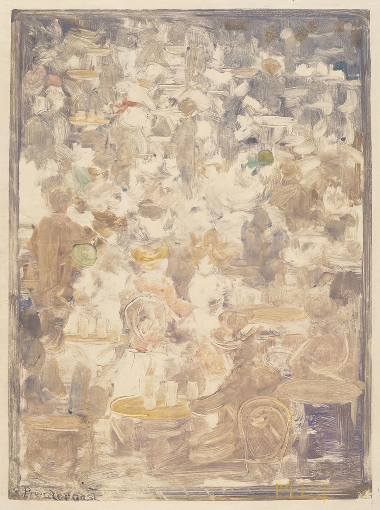 Outdoor Cafe Scene 1900 art print by Maurice Prendergast for $57.95 CAD