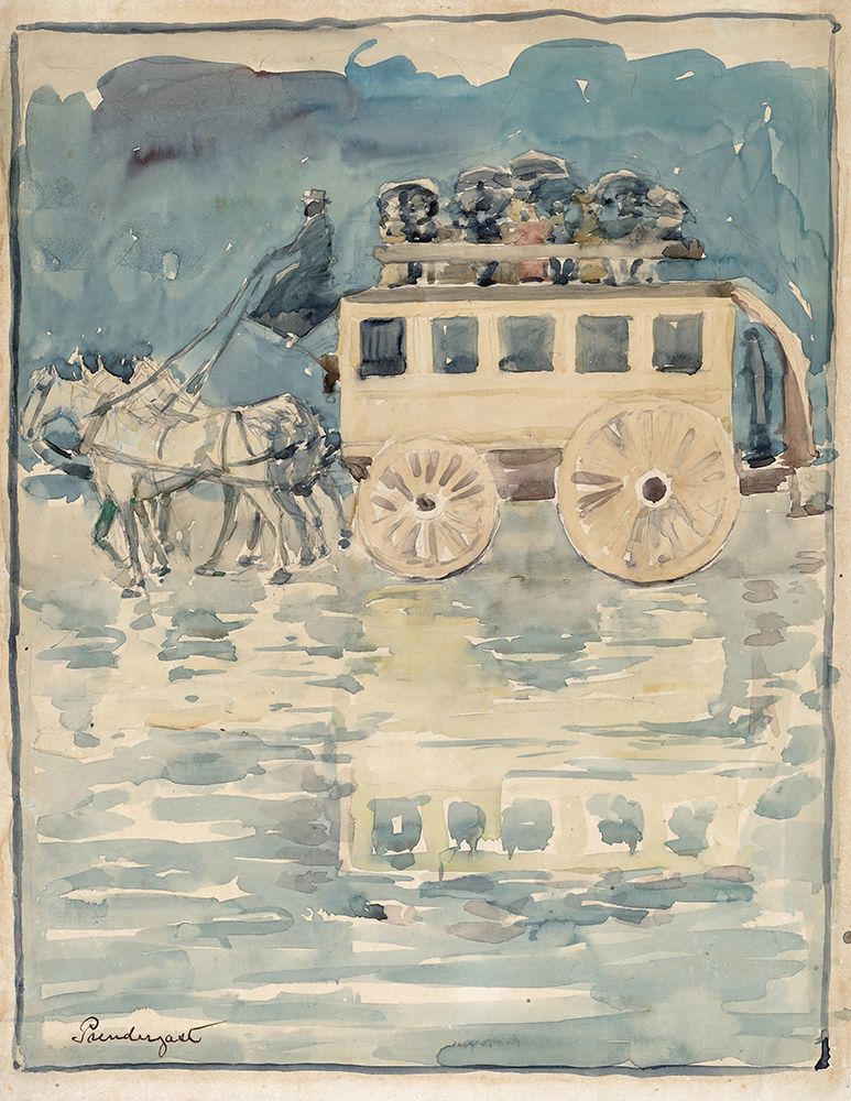Parisian Omnibus 1893 art print by Maurice Prendergast for $57.95 CAD