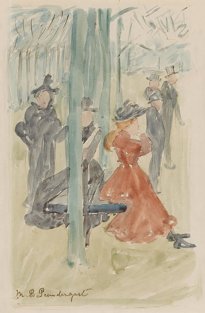 Park Scene art print by Maurice Prendergast for $57.95 CAD