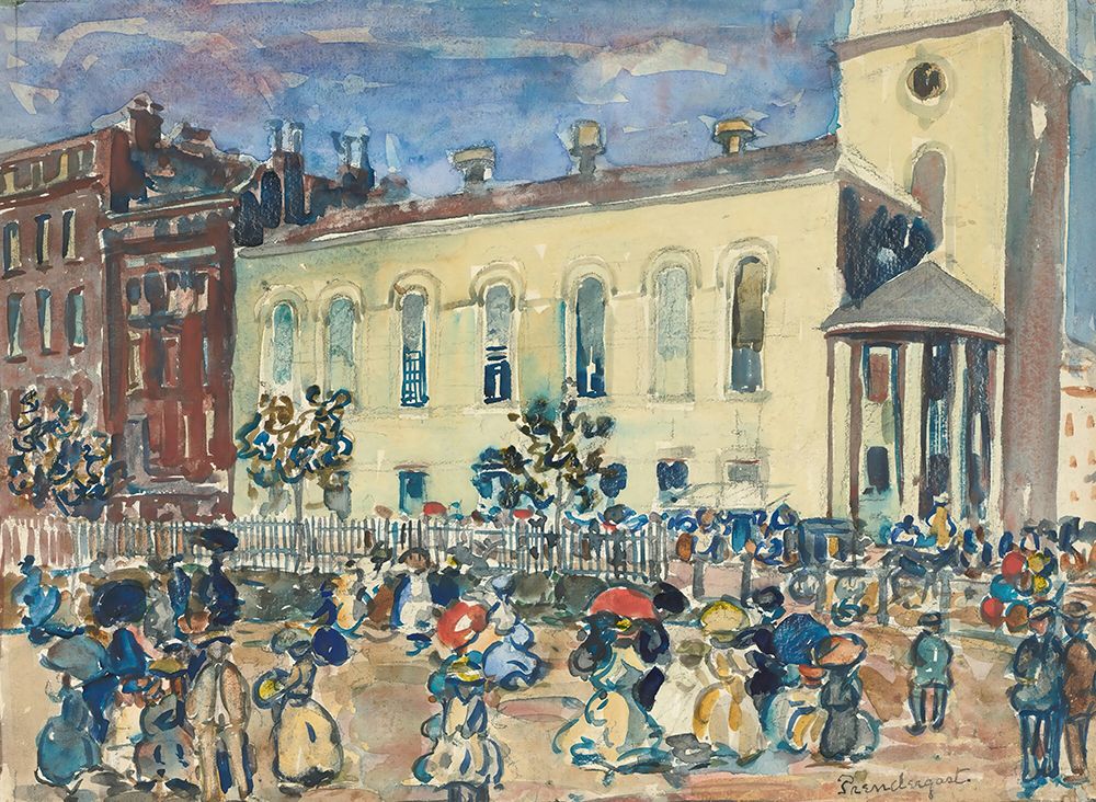 Park Street Church, Boston 1905 art print by Maurice Prendergast for $57.95 CAD