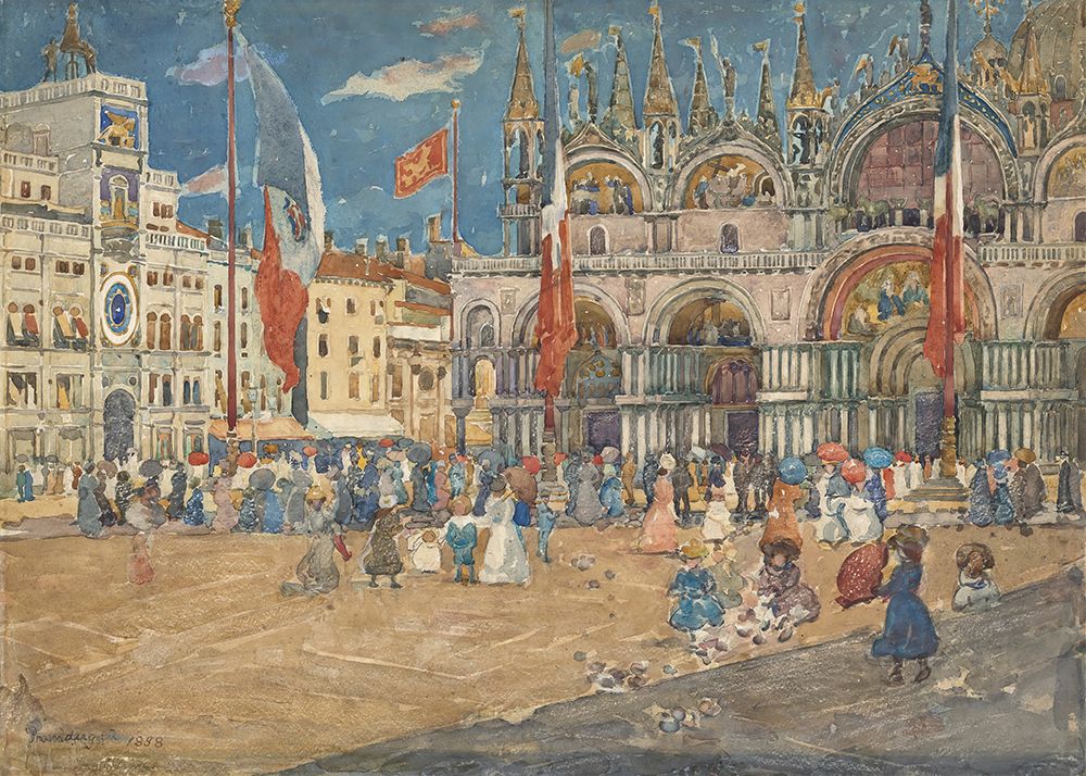 Piazza San Marco 1898 art print by Maurice Prendergast for $57.95 CAD