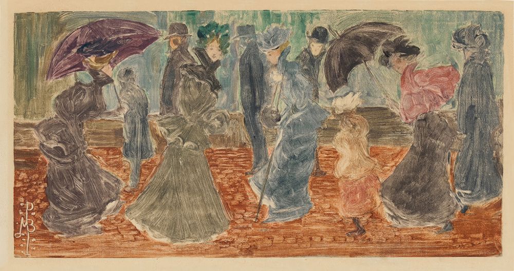 Rainy Day, Boston 1895 art print by Maurice Prendergast for $57.95 CAD