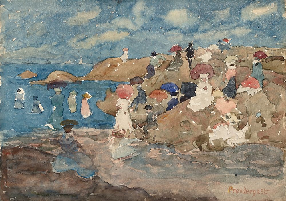 Revere Beach 1896 II art print by Maurice Prendergast for $57.95 CAD