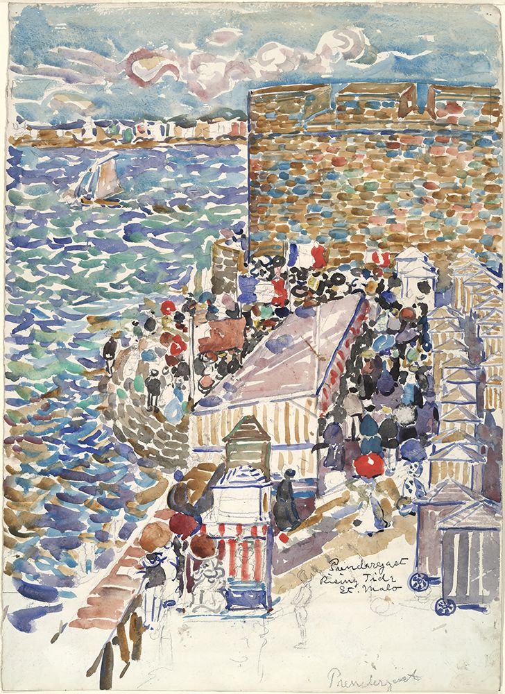 Rising Tide, St. Malo 1907 art print by Maurice Prendergast for $57.95 CAD
