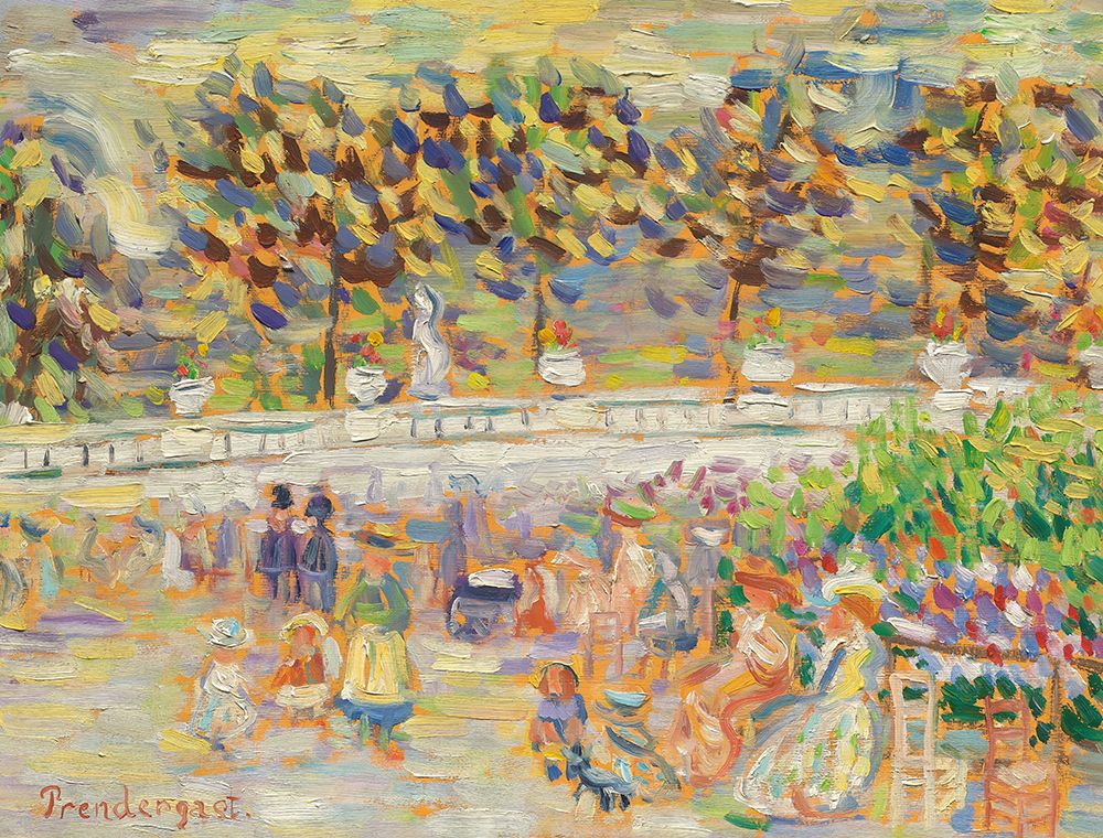 Summer in the Park, Jardin du Luxembourg, Paris 1907 art print by Maurice Prendergast for $57.95 CAD