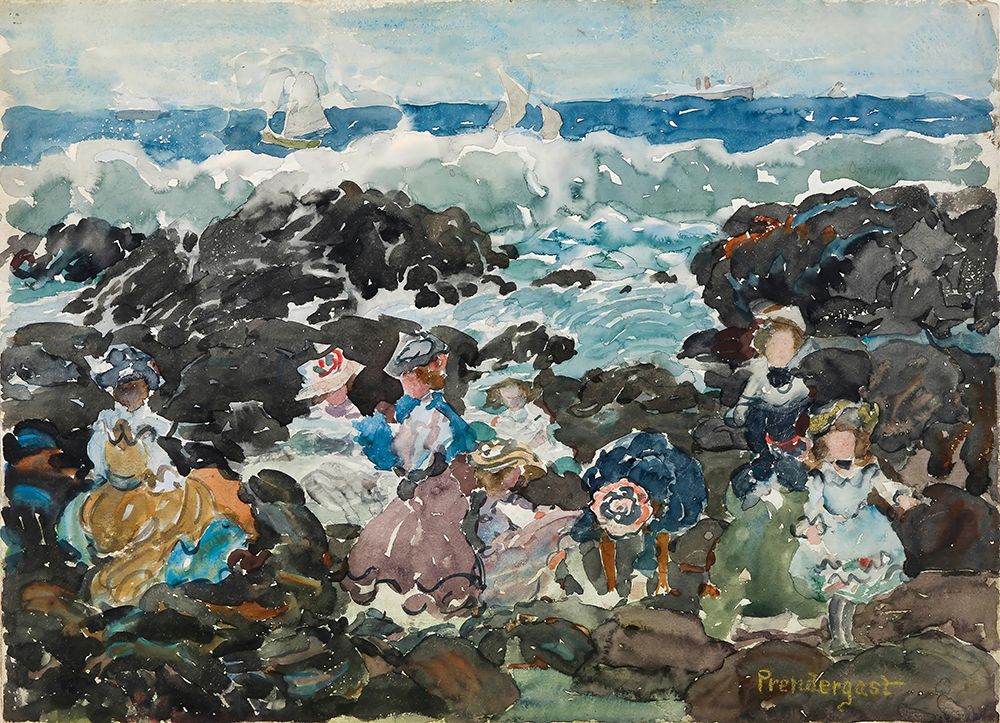 Surf, Cohasset 1900 art print by Maurice Prendergast for $57.95 CAD