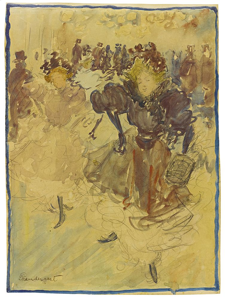 The Dancers 1893 art print by Maurice Prendergast for $57.95 CAD