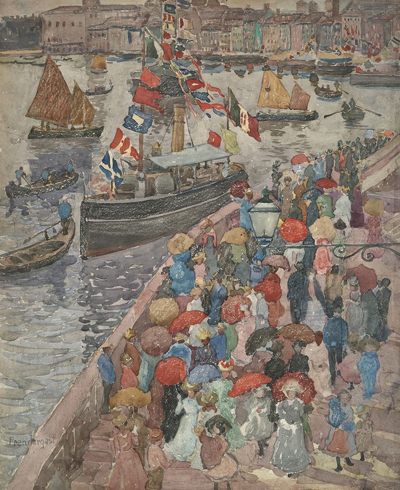 The Quai, Venice 1899 art print by Maurice Prendergast for $57.95 CAD